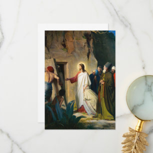 Carte De Remerciements Jésus ressuscitant Lazare par Carl Bloch