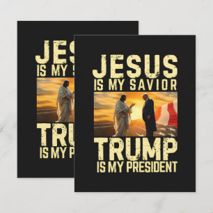 Carte De Remerciements Jésus Trump - Jésus est mon Seigneur Sauveur