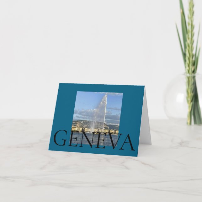 Carte De Remerciements Jet d'Eau à Genève  (Devant)