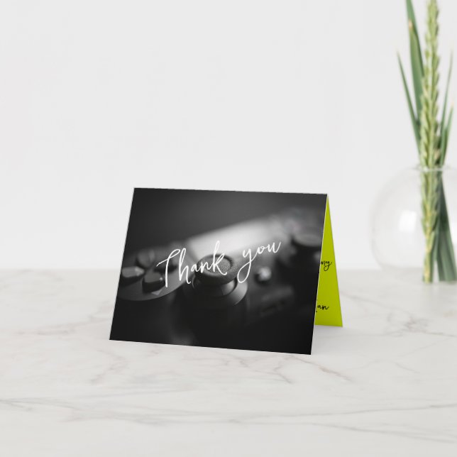 Carte De Remerciements Jeu sur Gamer Level Up Anniversaire (Devant)