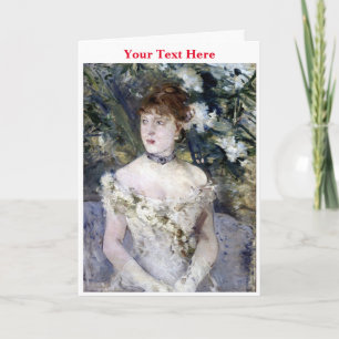 Carte De Remerciements Jeune fille dans une blague par Berthe Morisot