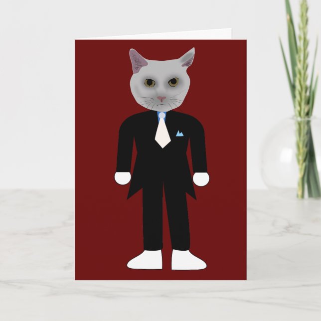 CARTE DE REMERCIEMENTS JEUX ANNIVERSAIRE POUR CAT GUY LUI GREETING CARDS (Devant)