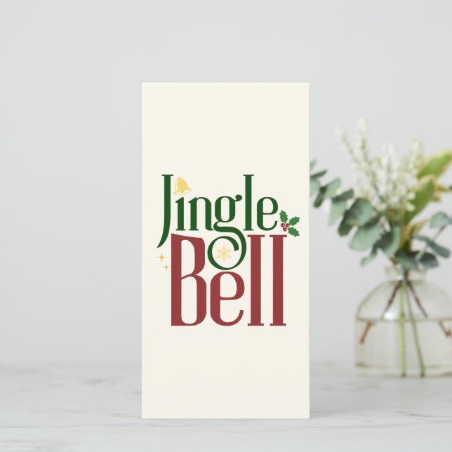 Carte De Remerciements Jingle Bell (Debout devant)