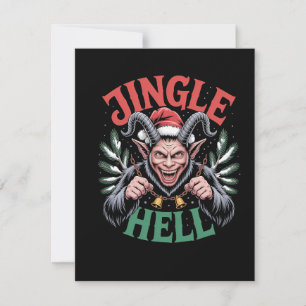 Carte De Remerciements Jingle Enfer Noël Krampus Evil Noël