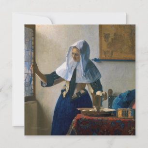 Carte De Remerciements Johannes Vermeer - Femme avec un lanceur d'eau