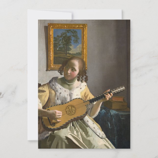 Carte De Remerciements Johannes Vermeer - Guitare (Devant)