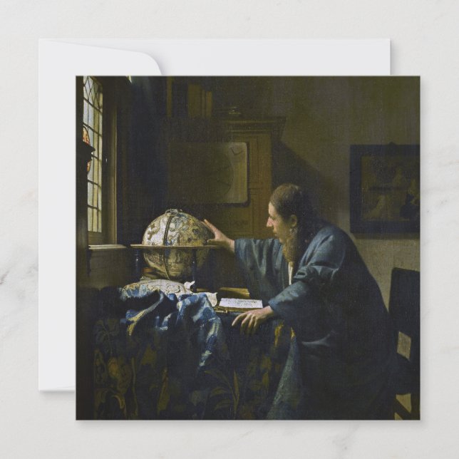Carte De Remerciements Johannes Vermeer - L'astronome (Devant)