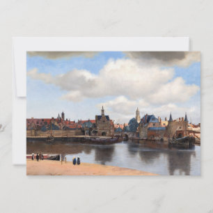 Carte De Remerciements Johannes Vermeer - Vue de Delft