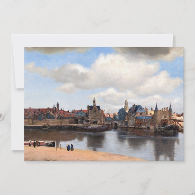 Carte De Remerciements Johannes Vermeer - Vue de Delft (Devant)