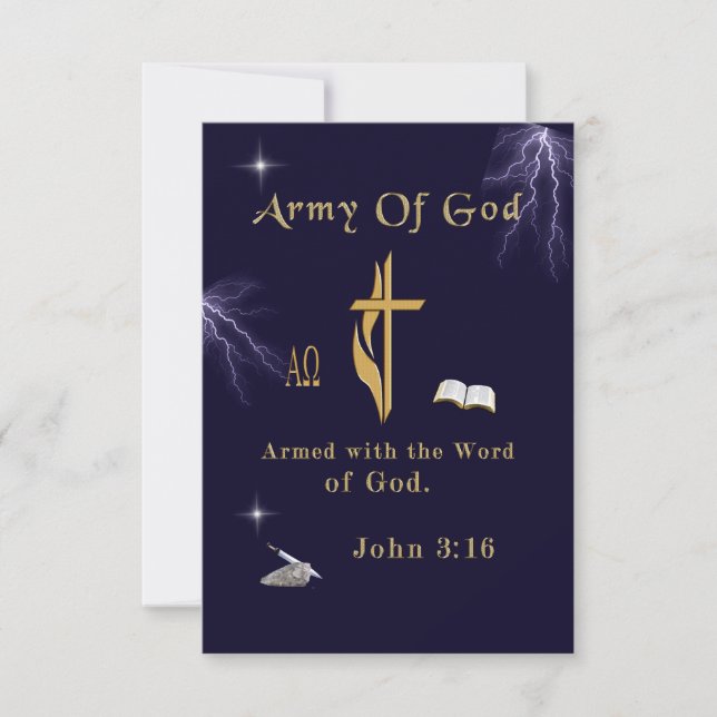Carte De Remerciements John 3:16 (Devant)