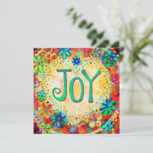 Carte De Remerciements Joie Amusante Joie Florale joyeuse Encouragement P
