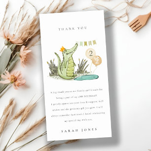 Carte De Remerciements Joli Alligator à Chompe dans le marais N'importe q