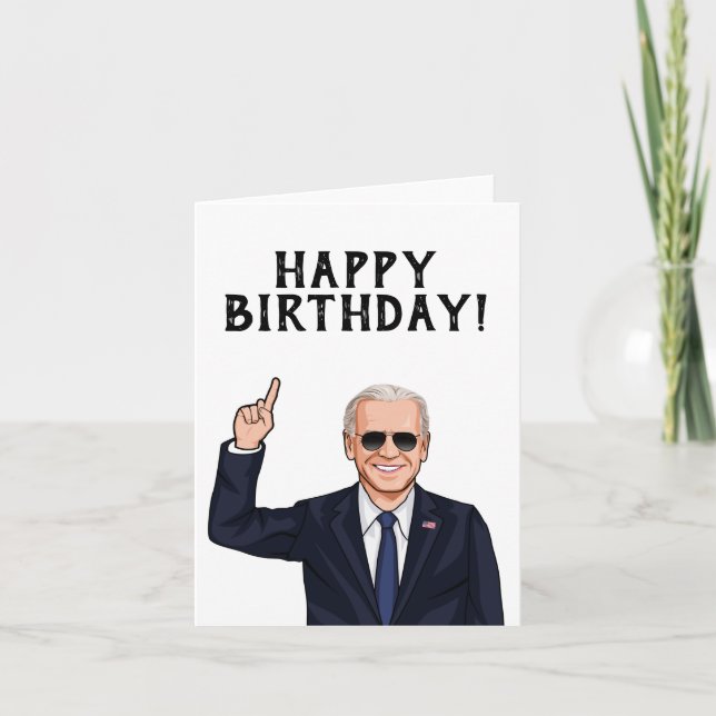 CARTE DE REMERCIEMENTS JOLI ANNIVERSAIRE DE JOE BIDEN (Devant)