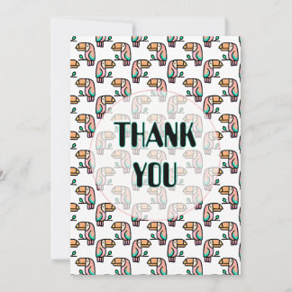 Carte De Remerciements joli cadeau d'animal de toucan tropical mignon pou