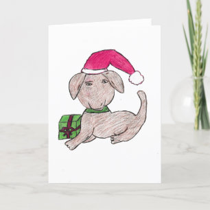 Carte De Remerciements Joli chiot de Noël