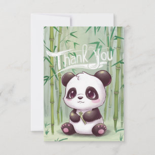 Carte De Remerciements Joli désir Panda