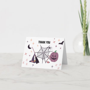 Carte De Remerciements Joli Fantôme Baby Shower Halloween