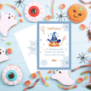 Carte De Remerciements Joli garçon d'anniversaire Halloween effrayant 