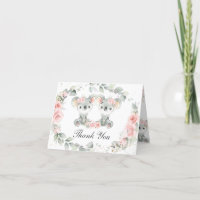Joli Koalas Rose Floral Twin Girls Baby shower