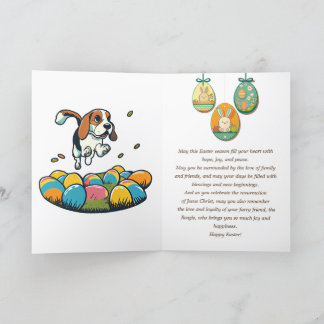 Carte De Remerciements Joli Lapin Beagle de Pâques