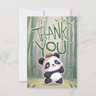 Carte De Remerciements Joli Panda Coloré