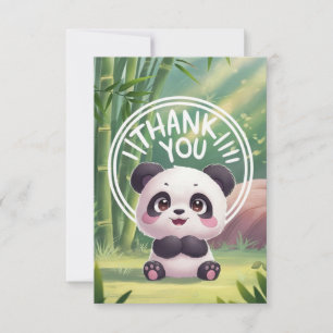 Carte De Remerciements Joli Panda Whimsical