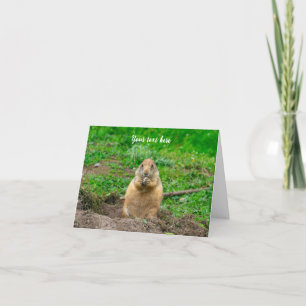 Carte De Remerciements Joli petit chien de prairie à queue noire