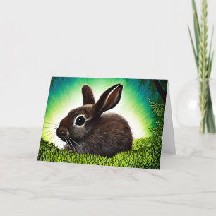 Carte De Remerciements Joli Petit Lapin de Livre d'Images