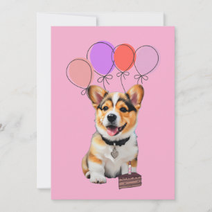 Carte De Remerciements Jolie appréciation Anniversaire adorable Corgi Fun