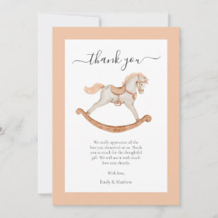 Carte De Remerciements Jolie aquarelle Rocse Baby shower