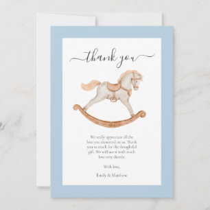 Carte De Remerciements Jolie aquarelle Rocse Baby shower