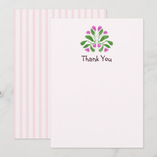 Carte De Remerciements Jolie Baby-Shower Art Nouveau Floral Rose