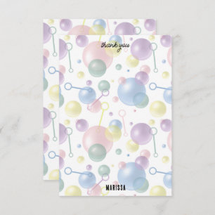 Carte De Remerciements Jolie Bubble colorée Anniversaire de enfant Party