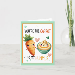 Carte De Remerciements Jolie carotte kawaii et houmous
