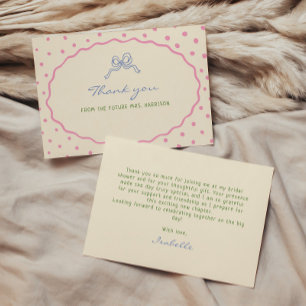 Carte De Remerciements Jolie Fête de Mariage Colorée Dessinée à la Main