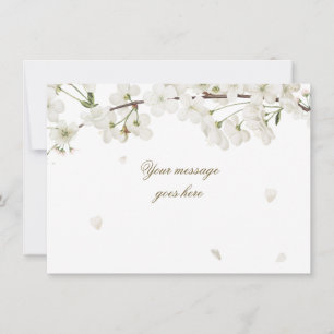 Carte De Remerciements Jolie Fleur Blanche Ajoutez Votre Message