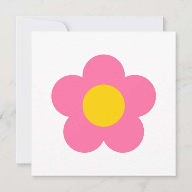 Carte De Remerciements Jolie fleur rose (Devant)