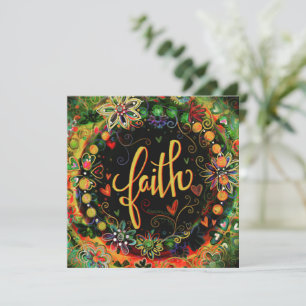 Carte De Remerciements Jolie Foi Florale Moderne Encouragement