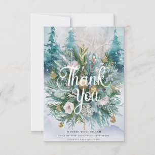 Carte De Remerciements Jolie Forêt Grateful Joyeuses vacances