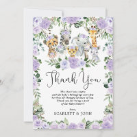 Jolie Jungle Animaux sauvages Purple Floral Baby G
