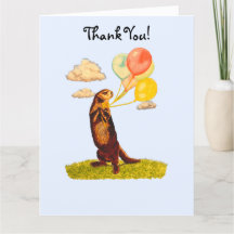 Jolie Otter tenant des Ballons colorés