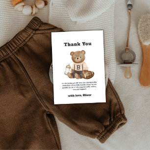 Carte De Remerciements Jolie Ourson à peine attendre Football Sport Garço