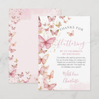 Jolie Papillons rose Fille 1er anniversaire