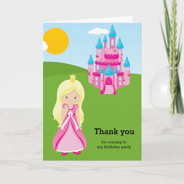Carte De Remerciements Jolie princesse (Devant)