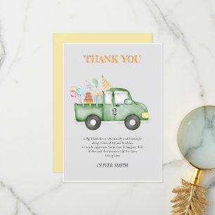 Carte De Remerciements Jolie Vert Crépuscule Fête d'anniversaire Tout Âge