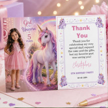 Jolies Filles Licornes Magiques Violettes 5ème Ann