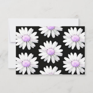 Carte De Remerciements Jolies Marguerites à Points Violets (personnaliser