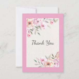 Carte De Remerciements Jolies Pétales Pastels