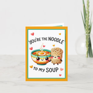 Carte De Remerciements Jolis nouilles et soupe Kawaii