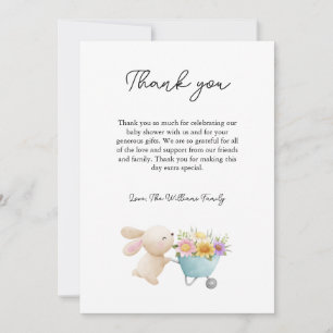 Carte De Remerciements Jolis Simples Petits Bouquets de Fleurs de Lapin p